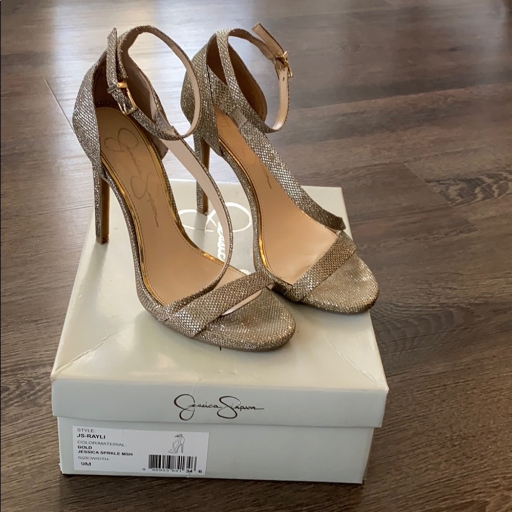 Jessica Simpson Gold Heel